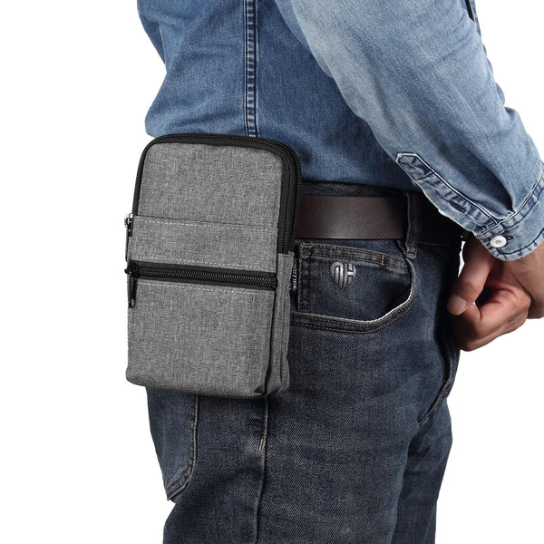 Denim Casual Waist Bag Crossbody Shoulder Bag(Dark Gray)