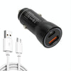 P21 Portable PD 20W + QC3.0 18W Dual Ports Fast Car Charger with USB to Micro USB Cable Kit(White)
