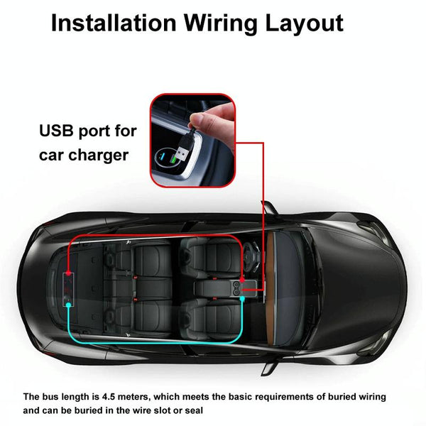 9.2x37.4cm16 x 64 LEDs Car Flexible Display Advertising Screen APP Bluetooth Smart Screen