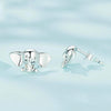 SCE1537 S925 Sterling Silver Elephant Cute Animal Stud Earrings