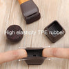 0.75 inch 8pcs /Set 15 Degree Tilt Table And Chair Feet One-Piece Shock-Absorbing Protective Cover For Chairs(Square)