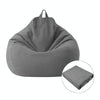 Lazy Sofa Bean Bag Chair Fabric Cover, Size:100 x 120cm(Dark Gray)