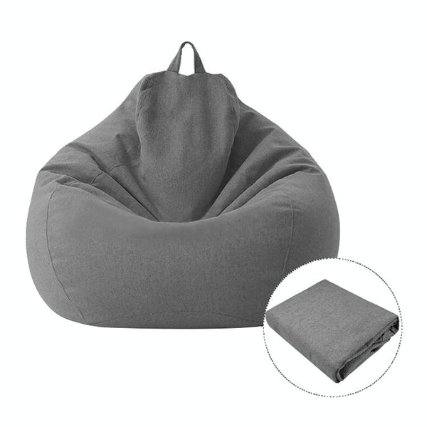 Lazy Sofa Bean Bag Chair Fabric Cover, Size:100 x 120cm(Dark Gray)