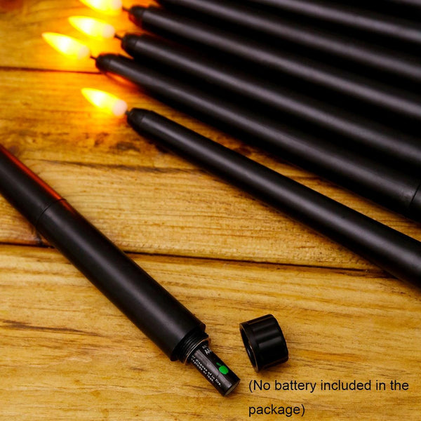 4 PCS B002 Long Pole Electronic Simulation Candle Light with Remote Control(Warm White Light)