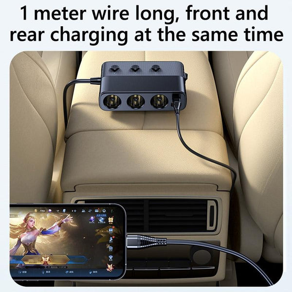 Car Cigarette Lighter USB3.0/PD Interface 128W Car Charger(C28)