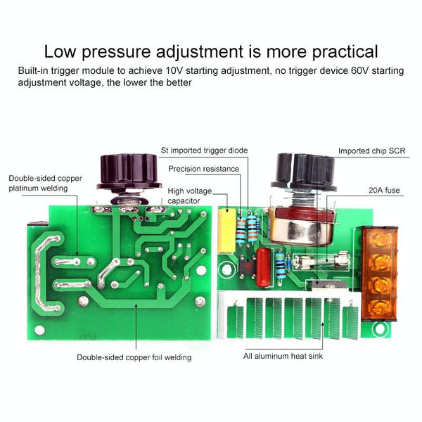 DADR-4000W Single-phase AC Fan Speed Controller, CN Plug