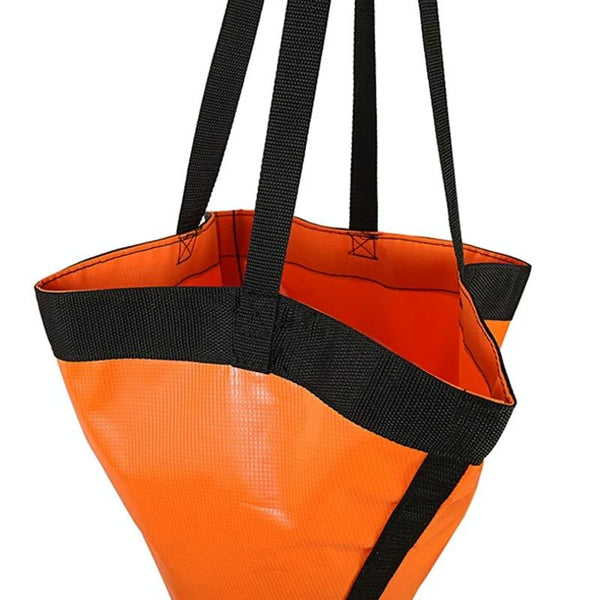 PVC Traction Drift Brake Fishing Sea Anchor, Size: 18 inch Orange With Black Rope+Float