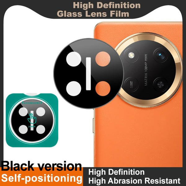 For Honor X60 Pro / X9c imak Black Version HD Glass Rear Camera Lens Film, Self-positioning Version