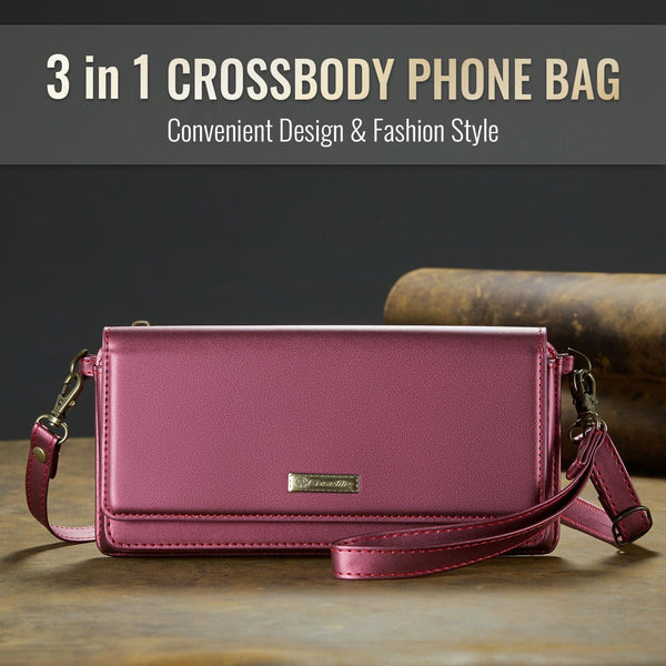 CaseMe Me30 Multi Functional Diagonal Cross Bag Phone Case(Red)