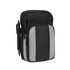 Multifunctional Casual Crossbody Mobile Phone Storage Waist Bag(Light gray + Black)