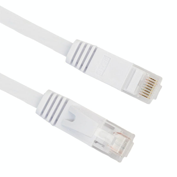 20m CAT6 Ultra-thin Flat Ethernet Network LAN Cable, Patch Lead RJ45 (White)