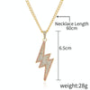N2106-19 Lightning Exaggerated Hip Hop Style Necklace Collarbone Chains