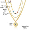 Angel Eyes Pendant Layered Necklace, Model: N2210-4 3 Layer Colorful Eyes