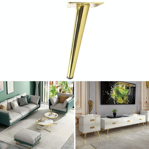 LH-ZT-0001 Cone Round Tube Furniture Support Legs, Style: Oblique Cone Height 25cm(Titanium)