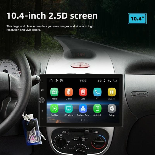 10.4 Inch MP5 Single Butt Vertical Screen Manual Rotation Android Navigation With Wireless Carplay Backup Camera(Standard)