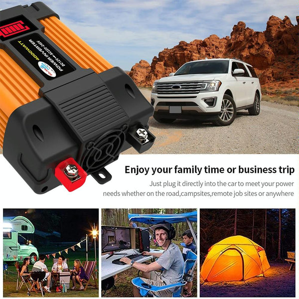 Little Wasp 12V to 110V 4000W Car Power Inverter with LED Display & Dual USB