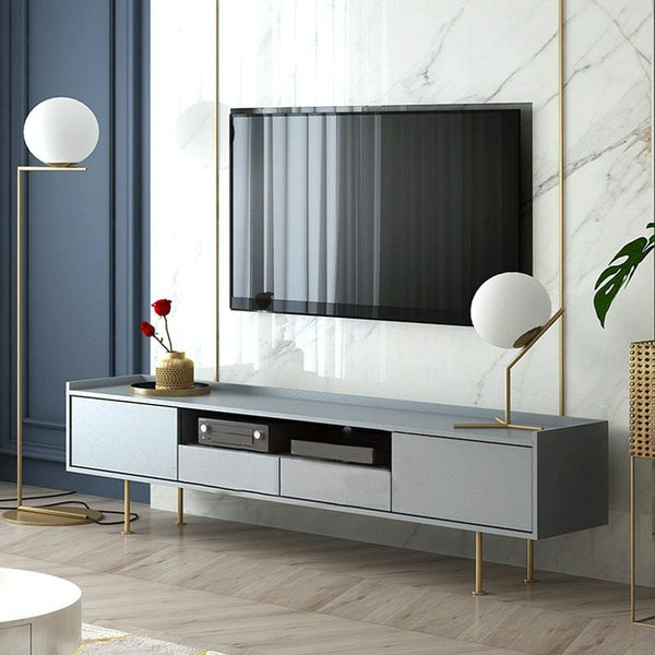 LH-TJ003 Adjustable Stainless Steel Round Tube Furniture Legs, Height: 23cm(Brushed Gold)