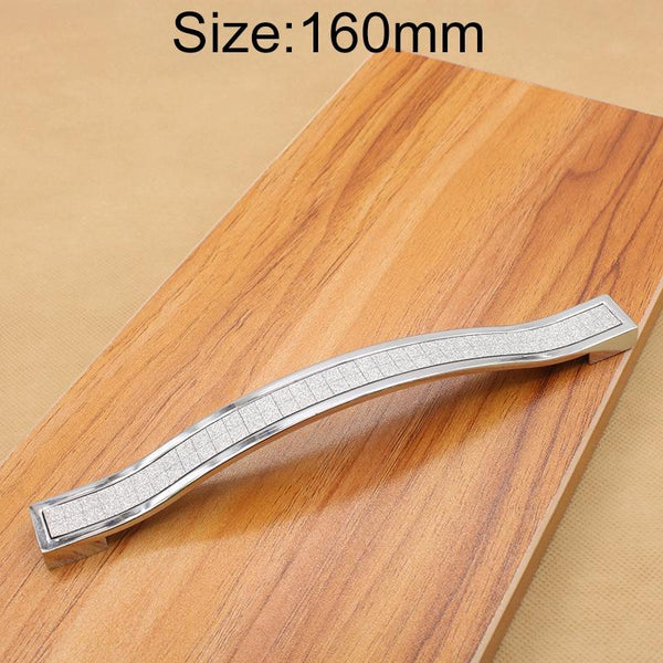 Crystal Color Diamond Modern Wardrobe Door Cabinet Wine Cabinet Fashion Drawer Handle, Hole Distance: 160mm(White)