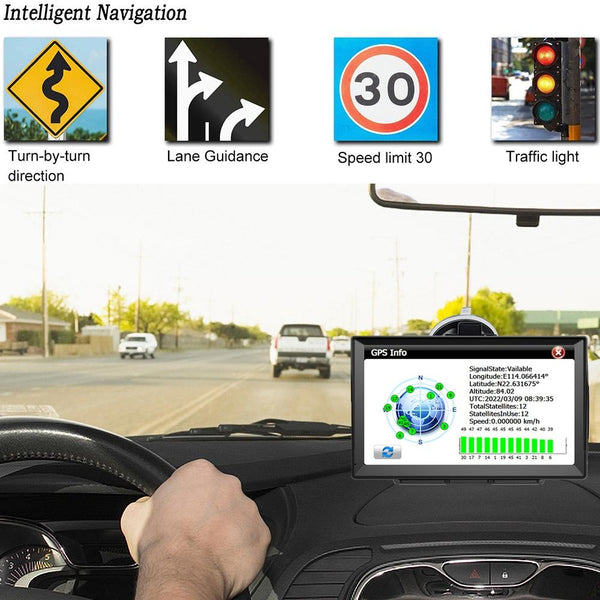 9 Inch 8G/256M Car GPS Navigator With Large Screen Capacitive Bluetooth Map, Area: United States, Canada, Mexico Map