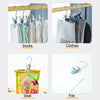 5pcs /Pack Stainless Steel Flat Clip With Hook Anti-Scratch Catch Laundry Drying Holder(Blue)