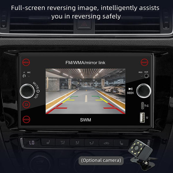 A3121 Android 12 GPS Navigation Car Multimedia Player, 1GB+32GB, Support iOS CarPlay / Android Auto / Mirrorlink / WiFi(Black)