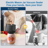 Electric Mason Jar Vacuum Sealer Kit Sealing Machine for Food Storage With 10 Jar Lids(Black)