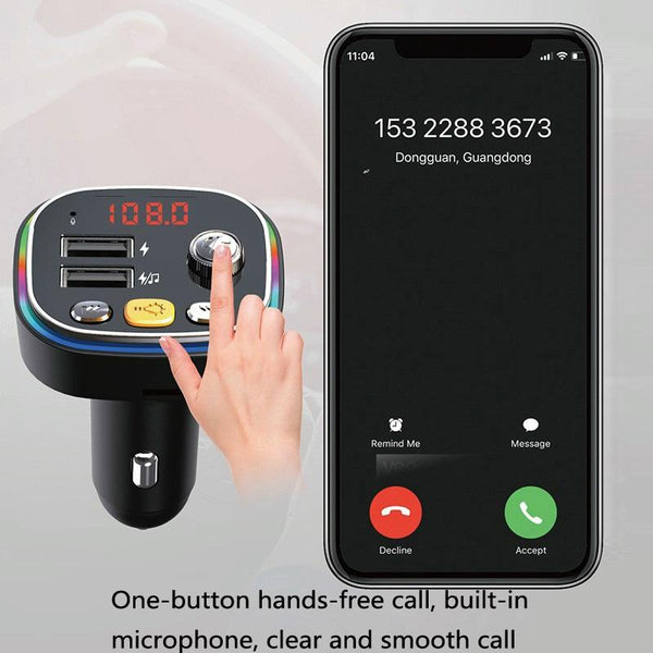 C20 USB Car Bluetooth MP3 Music Player With Colorful Lights