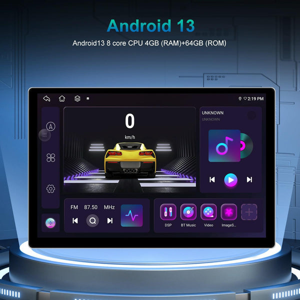 13.1 inch 4+64G Android Large Screen Navigator With Universal Map APK / Carplay / Reverse Car Image(Standard)