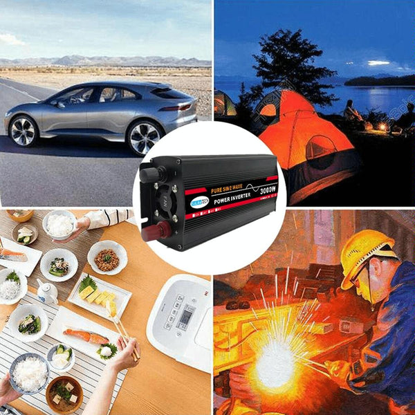 10000W (Actual 1500W) 12V to 220V High Power Car Sine Wave Inverter Power Converter