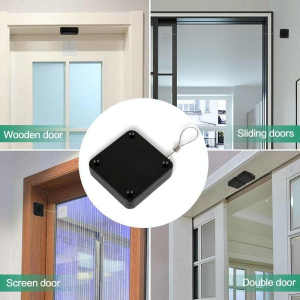 P093 Automatic Doorkeeper Telescher Door Closer Sliding Door Anti-Theft Box, Specification: 2nd Generation White All Glue 500g 1m