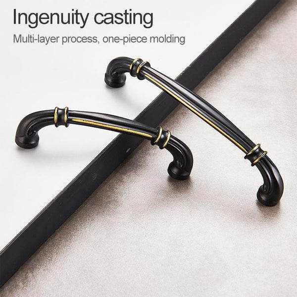 6071 Single Hole Black Brass Antique Drawer Gradevin Cabinet Handle