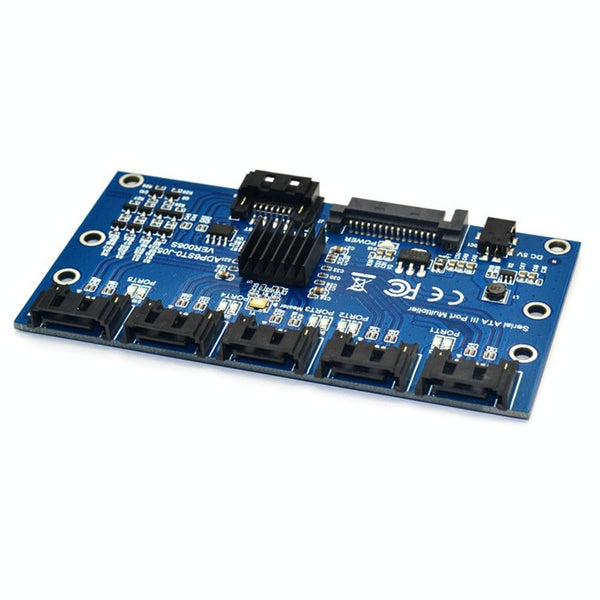 SATA2.0 3Gbps JMB321 Chip SATA Expansion Card 1 to 5 Port Riser Card