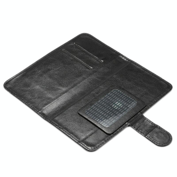 5.3-5.5 Inch Universal Crazy Horse Texture 360 Degree Rotating Carry Case with Holder & Card Slots for Galaxy Note I / II / III / IV(Black)