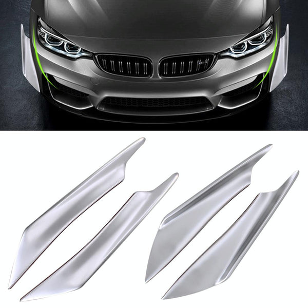 4 PCS Car-Styling Flank Decorative Sticker(Silver)
