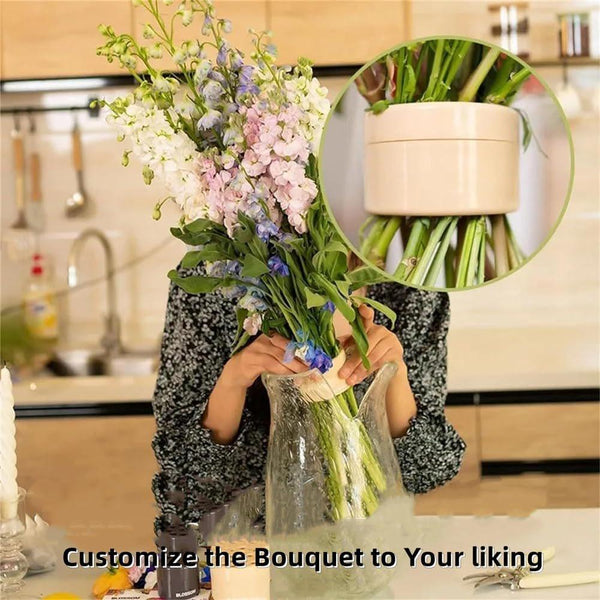 Spiral Ikebana Stem Holder for Vases DIY Bouquet Twister Flower Arrangement Holder, Size: Large(Yellow)