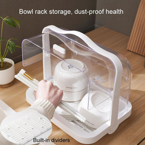 Portable Multi-function Transparent Storage Box Bread Box Bottle Organizer With Dustproof Lid, Specification: Small