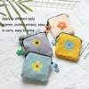 Sanitary Napkin Storage Bag Large Capacity Little Bag Canvas Simple Short Wallet(Pink)