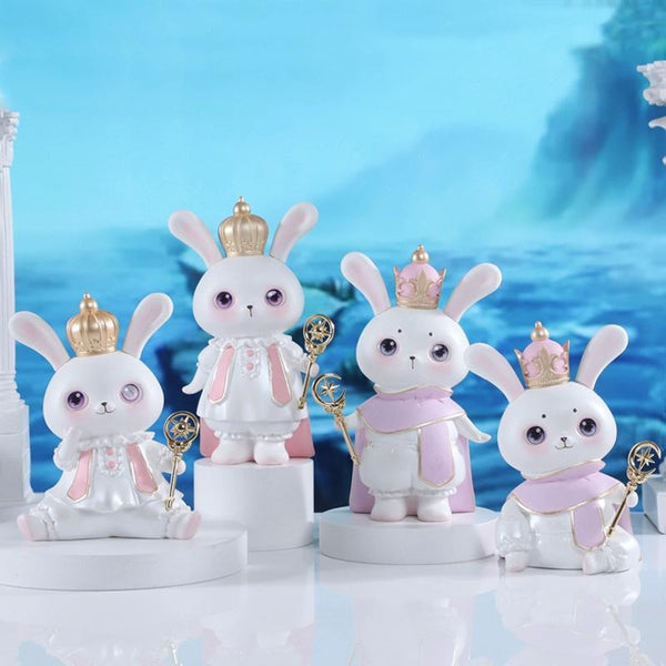 Piggy Banks God Rabbit Home Ornaments Gift Crafts, Size: Medium Purple Seated Position