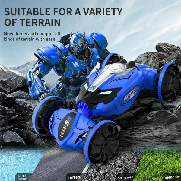 JJR/C Q150 2.4G 4WD Drive Double Sided Remote Control Amphibious Car(Green)