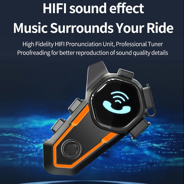 Motorcycle Noise Reduction Waterproof Helmet Cycling Bluetooth Headphones
