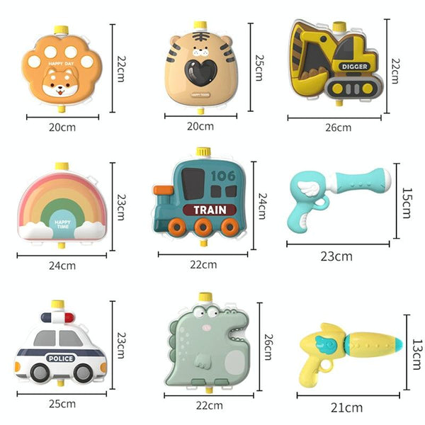 Children Outdoor Pumping Water Spray Toys Seaside Beach Water Toys, Style: Tiger
