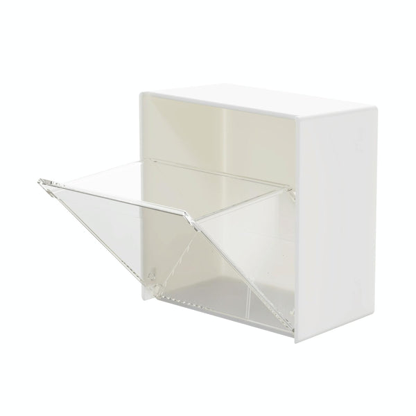Wall-Mounted Flip Storage Box Paste Small Object Storage Box(White)