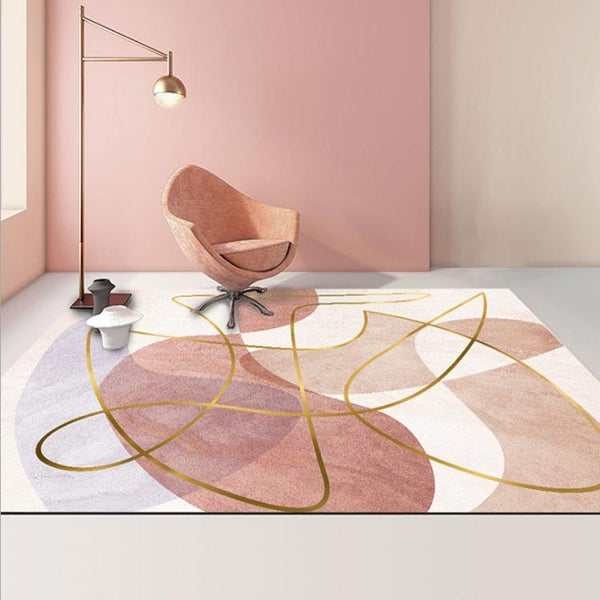 Modern Abstract Geometric Living Room Rug Coffee Table Cushion, Size: 140x200cm(02)