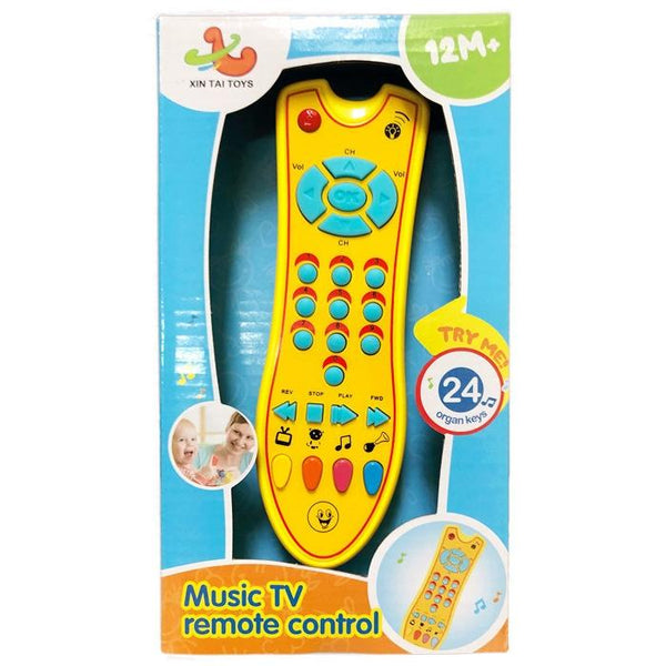 Simulated Music TV Remote Control Early Educational Toys Electric Learning Machine Baby Toy(Gray)