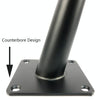 LH-ZT-0001 Cone Round Tube Furniture Support Legs, Style: Straight Cone Height 40cm(Matte Black)