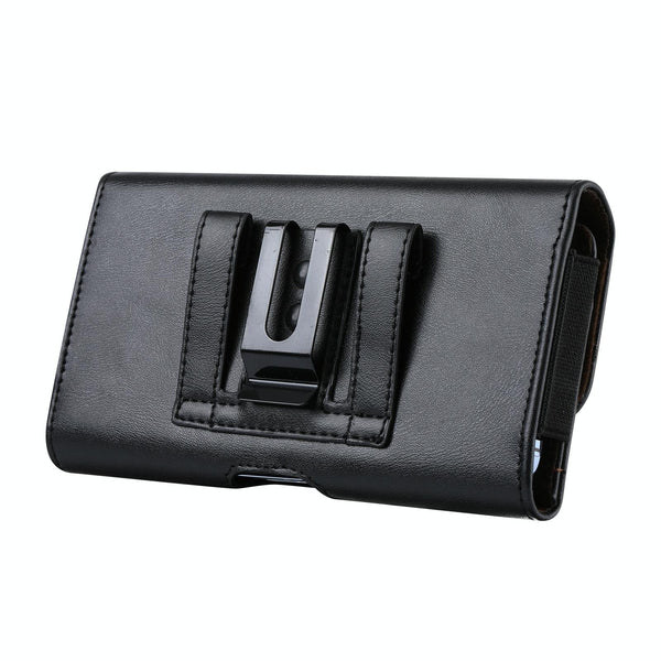 5.2-6.5 inch Multifunctional Waist Bag Mobile Phone Leather Case(Black)