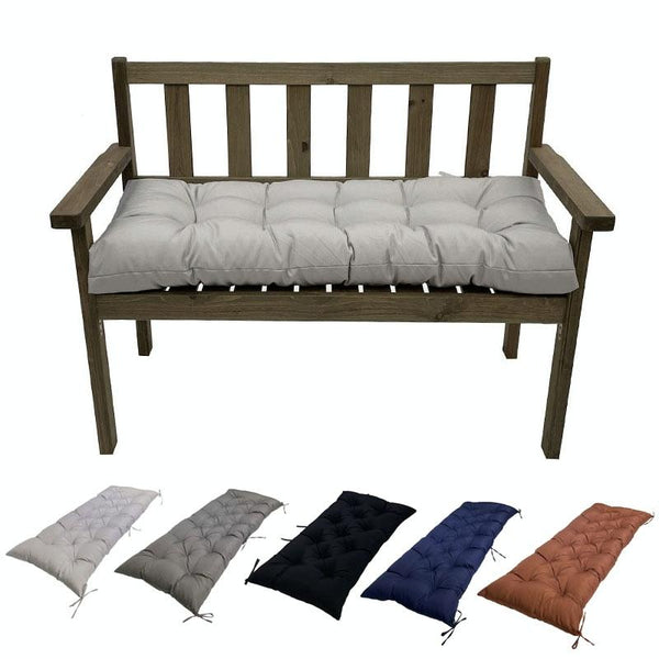 150x50x8cm Outdoor Bench Waterproof Sunscreen Thickened Soft Cushion(Dark Gray)