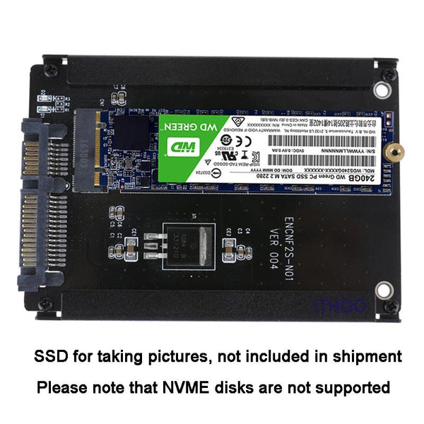ENCNF2S-N01 NGFF To SATA3 Transfer Card M.2 KEY B-M SSD To 6Gbps Interface Conversion Adapter With Baffle