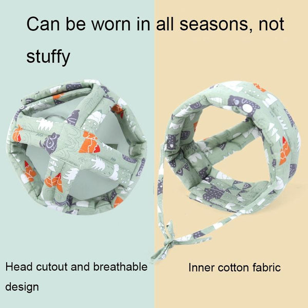 Baby Breathable Anti-fall Head Protective Cap Baby Protective Cap Toddler Bumper Cap, Spec: Gray Star