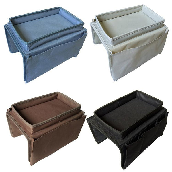SF001 Oxford Cloth Sofa Armrest Hang Bag Household Storage Bag(Coffee)